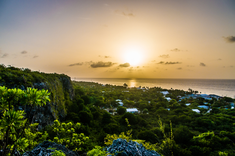 Sunset view from a cliff