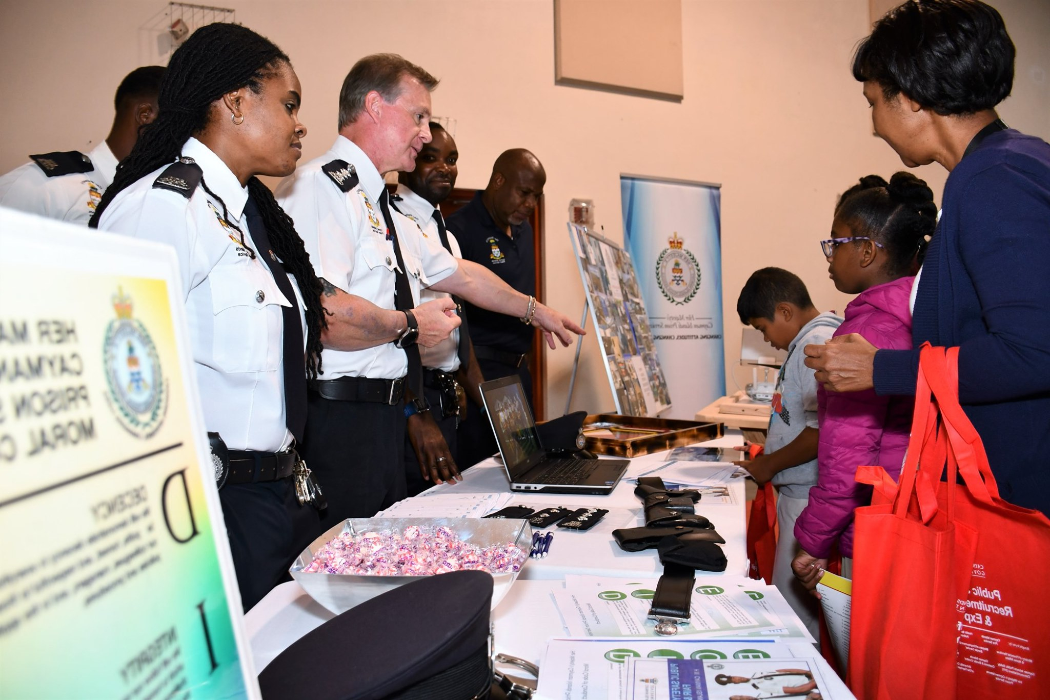 Prison Service attending an expo