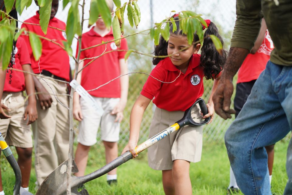 Students of Red Bay Primary participate in educational tree planting activities as part of the Cayman Islands National Tree Planting initiative led by the Cayman Islands Government under the Ministry of Sustainability Climate Resiliency and Wellness (MSCRW)