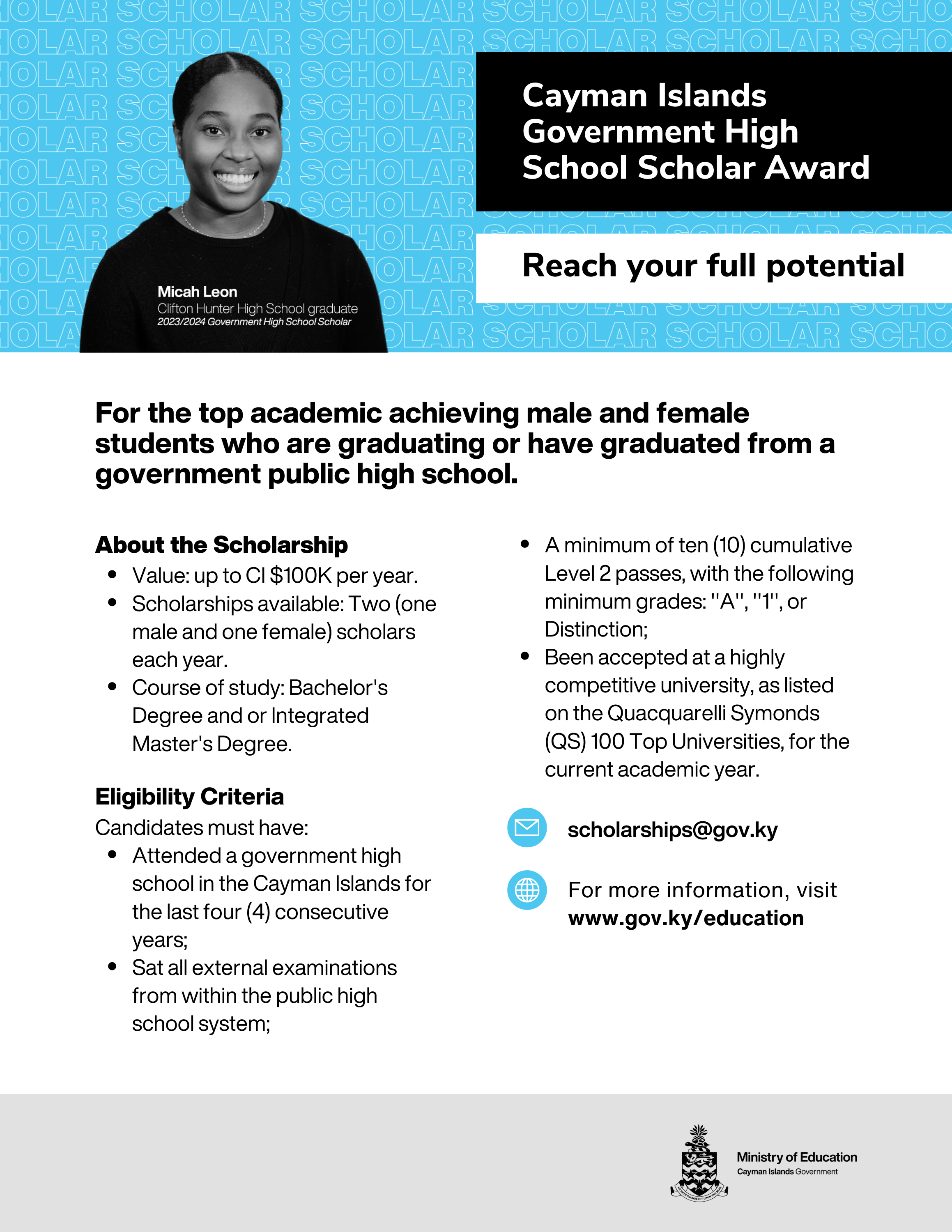 Government High Schools Scholar Award 