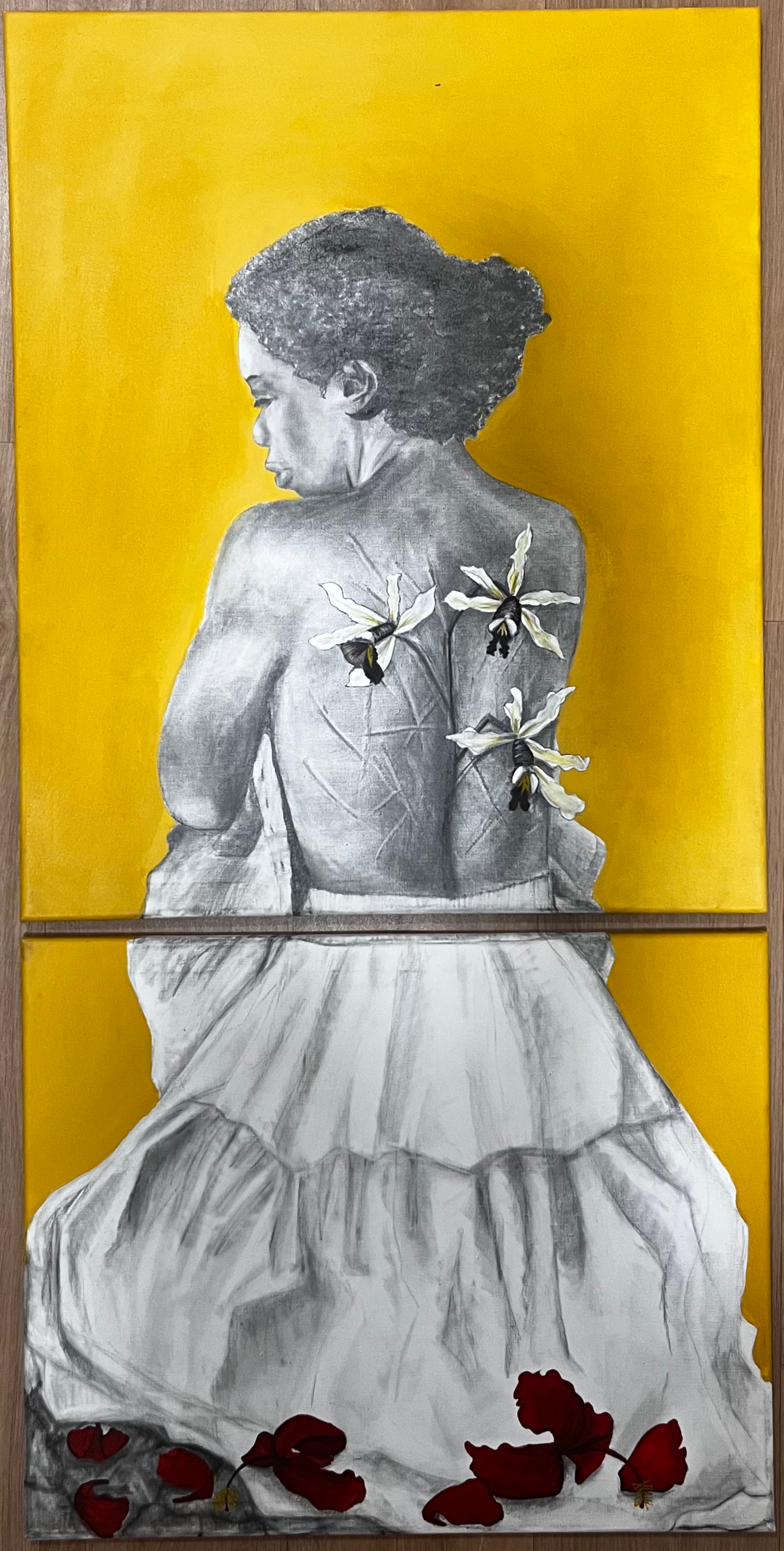 Emancipation Day Cayman Islands 2025 art competition 1st place image titled Hope Blooms by Long Celia. Artist: Amber Ebanks