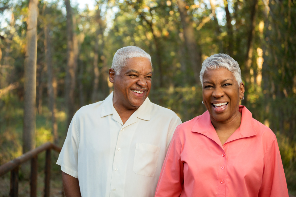 Happy older couple