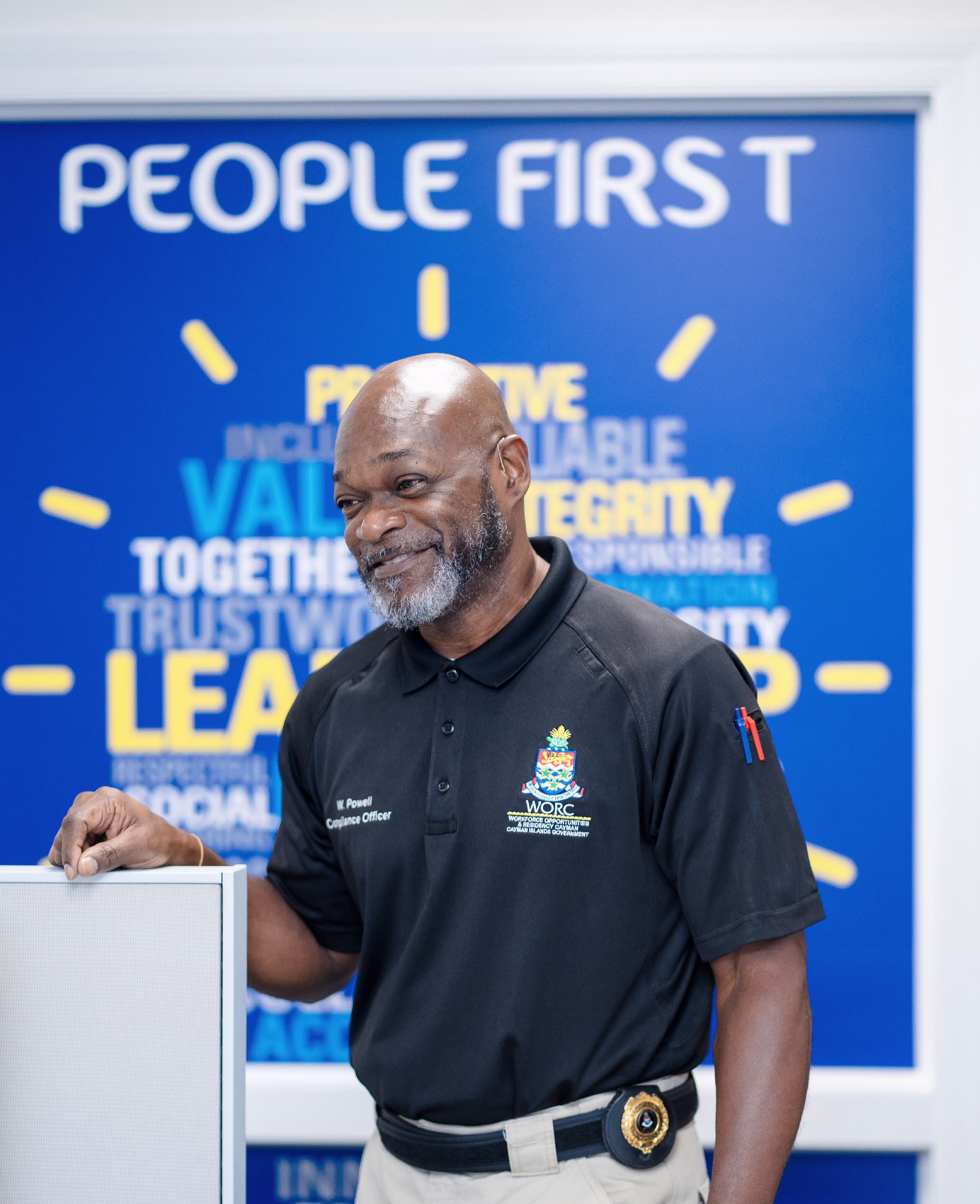 Department of Environmental Health civil servant conducting metal work