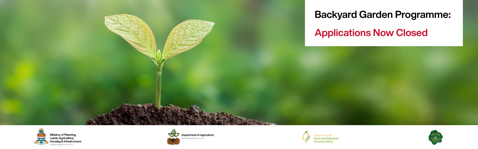 Ministry of Planning, Lands, Agriculture, Housing, Infrastructure Backyard Garden Programme Announcement